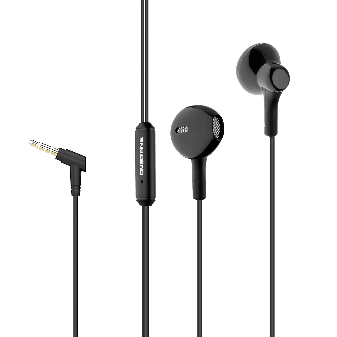 Ambrane EP-21 Wired Earphones (Black) Standard